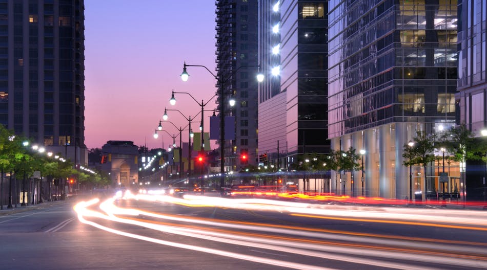 Telensa&rsquo;s TALQ-compliant PLANet smart-city platform provides a central management system (CMS) to control an extensive street-lighting network in Georgia. (Photo credit: Image by Sean Pavone via Shutterstock; courtesy of Telensa and used under enhanced license terms.)