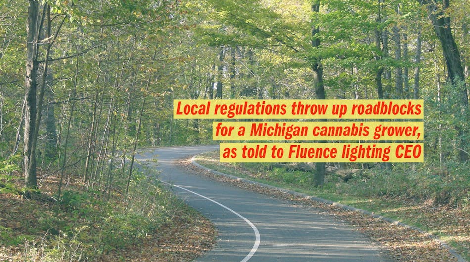 At one point it was literally a long and winding road around Michigan for Fluence lighting user Michael Ward of cannabis grower Harbor Farmz. (Photo credit: Image by PublicDomainPictures via Pixabay; used under free license for commercial or non-commercial purposes.)