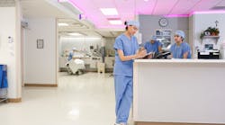 An upper-air disinfection system might utilize UV-C LEDs and serve in settings such as medical facilities. (Photo credit: Image courtesy of ams Osram.)