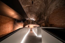 Luminaires are carefully placed throughout the Domus Aurea to preserve the site as well as enhance visitor experience.