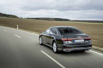 The Audi A8 is hitting the road with OLED tail lights. Image courtesy of Audi
