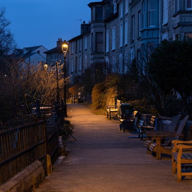The lighting along the 19th century Cliff Terrace in Kendal is now more sympathetic with residents and wildlife.