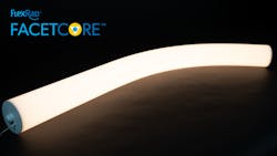 FacetCore&trade; Spline LED light sources provide radial light for curved light fixtures