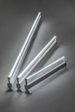 Based on QuarkStar&rsquo;s Edge-X light-sculpting technology, the Q-Wall uses beam-shaping optics less than 1 in. wide. In addition to offering finely tuned direct and direct/indirect distributions from the same optic, the fixture can assume linear geometries to curvilinear shapes, including circles that can be installed in cans.