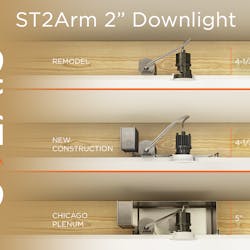 Stretta&trade; ST2Arm 2&rdquo; LED architectural recessed downlight