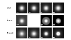Illuminance images comparing Glint’s PureBeam with two other commercial products. Illuminance images comparing Glint’s PureBeam with two other commercial products.