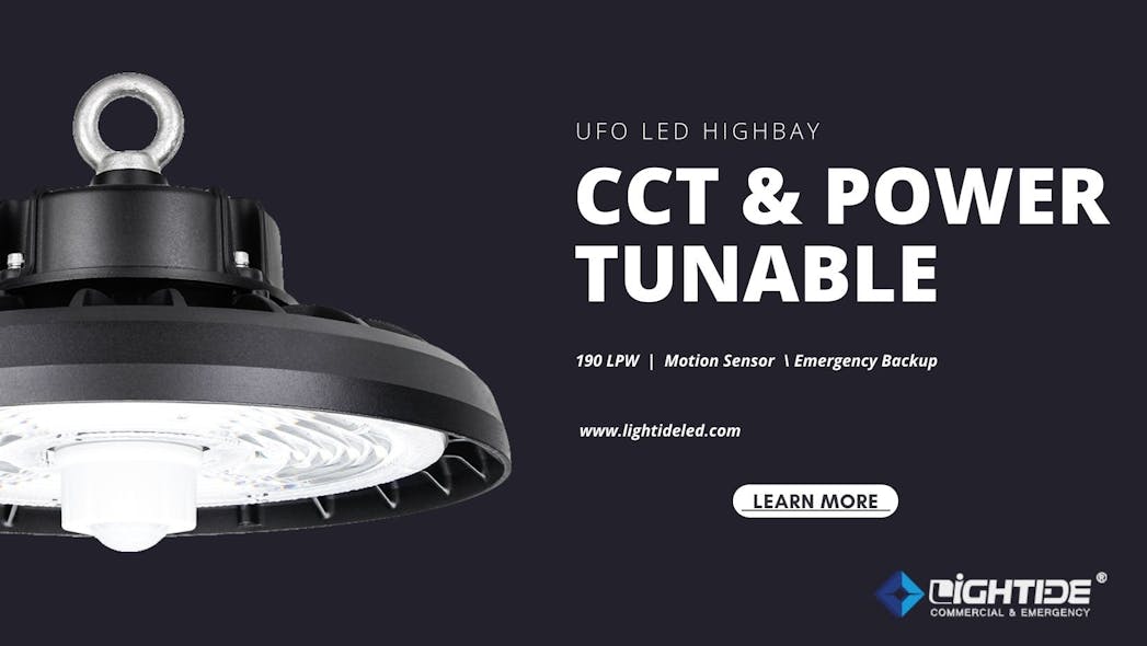CCT & Power Tunable UFO LED High Bay Lights, Emergency Backup, 190 LPW