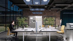 The new iGuzzini Light Shed luminaire is designed to absorb noise and diffuse sound.