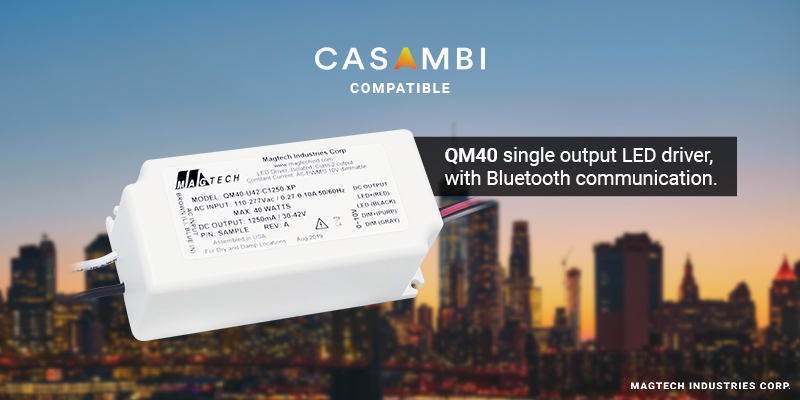 QM40B Series, CASAMBI ready, Isolated, Class 2, single output LED