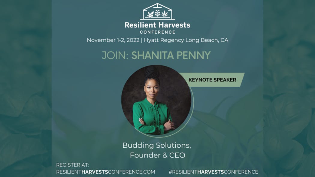 Budding Solutions founder and CEO Shanita Penny brings insights into cannabis business, strategic consulting, policy, and advocacy to Resilient Harvests Conference.