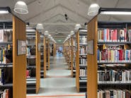 The atelj&eacute; Lyktan LED &ldquo;Supertubes&rdquo; in fittings above the bookshelves at the J&ouml;nk&ouml;ping Library in J&ouml;nk&ouml;ping, Sweden are retrofit replacements.