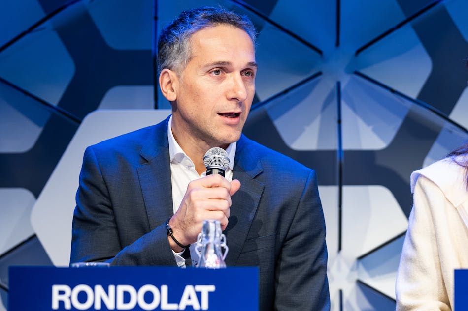 Signify CEO Eric Rondolat has seen enough volatility to know that sales projections are currently riddled with uncertainty. So the company is withholding a 2023 forecast for now. Rondolat is shown here speaking on sustainability at the 2020 World Economic Forum Annual Meeting. (License: https://creativecommons.org/licenses/by-nc-sa/2.0/)
