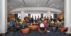 Geffen Hall&rsquo;s ticket office, welcome center, and lobby area feature &ldquo;a constellation of big sources,&rdquo; said FMS principal and studio director Paula Martinez-Nobles.