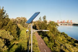 PV panels installed at optimum mounting angle for maximum solar energy collection. PV panels installed at optimum mounting angle for maximum solar energy collection.