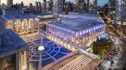 Fisher Marantz Stone lighting designers prioritized color, agility, and public engagement in their architectural lighting plan for the exterior and interior of Lincoln Center&rsquo;s renovated David Geffen Hall, in New York.