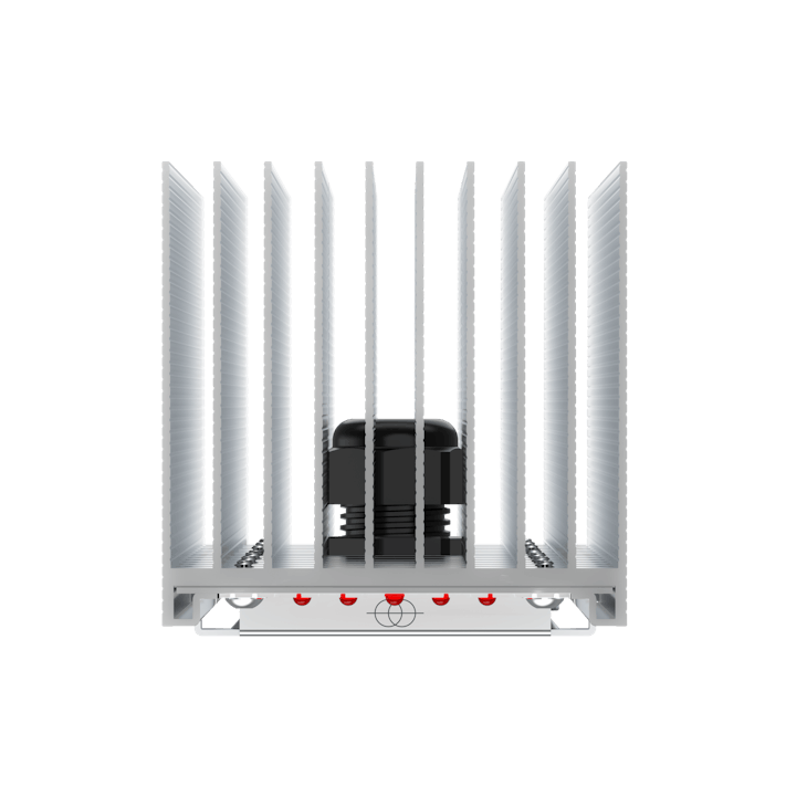 Design rendering of High-Flux, capable of radiating up to 3,000 µmol/s in greenhouse and high-bay facilities, while employing a patent-pending thermal management system. Design rendering of High-Flux, capable of radiating up to 3,000 µmol/s in greenhouse and high-bay facilities, while employing a patent-pending thermal management system.