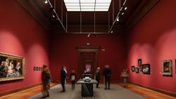 Fagerhult highlighted a number of fourth-quarter projects across different business areas, including this iGuzzini spot-lit installation at the Royal Museum for Fine Arts in Antwerp.