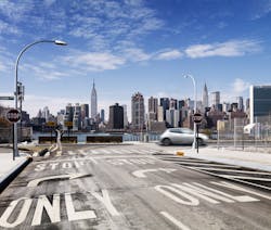 FIG. 2. Cooper Lighting Solutions' Archeon Nano streetlights (New York installation). FIG. 2. Cooper Lighting Solutions' Archeon Nano streetlights (New York installation).