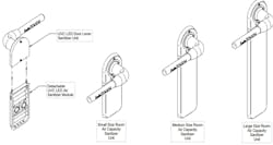 Polarity Medical offers multiple capacities for the add-on air sanitizer that can be installed along with the door lever device. Polarity Medical offers multiple capacities for the add-on air sanitizer that can be installed along with the door lever device.