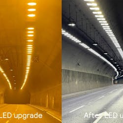 Dublin Port Tunnel before and after LED upgrade
