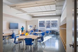 Classroom, Powel Elementary School and Science Leadership Academy Middle School (SLAMS), West Philadelphia. Classroom, Powel Elementary School and Science Leadership Academy Middle School (SLAMS), West Philadelphia.