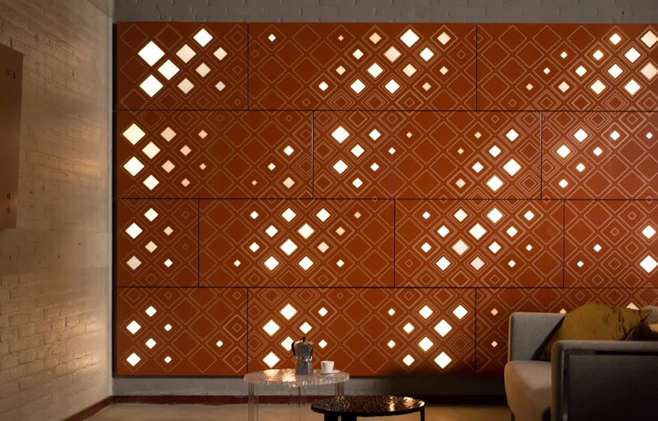 Luminous patterns developed for the former Philips Lighting showcase a broad range of embedded lighting possibilities, from warm and inviting lounge spaces (top) to streamlined retail displays (bottom).
