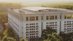 A rendering of the Munger dormitory. Windowless bedrooms are concentrated in the center of the building, surrounded by windowed common areas. A rendering of the Munger dormitory. Windowless bedrooms are concentrated in the center of the building, surrounded by windowed common areas.