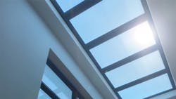 A row of Virtual Sun artificial skylight units A row of Virtual Sun artificial skylight units