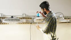 PNNL researchers evaluated 0–10V controls connected to outdoor LED luminaires, investigating various dimming strategies and analyzing performance against baselines for uncontrolled luminaires at full rated power as well as performance with 0–10V control signal under the dimming methods. PNNL researchers evaluated 0–10V controls connected to outdoor LED luminaires, investigating various dimming strategies and analyzing performance against baselines for uncontrolled luminaires at full rated power as well as performance with 0–10V control signal under the dimming methods.