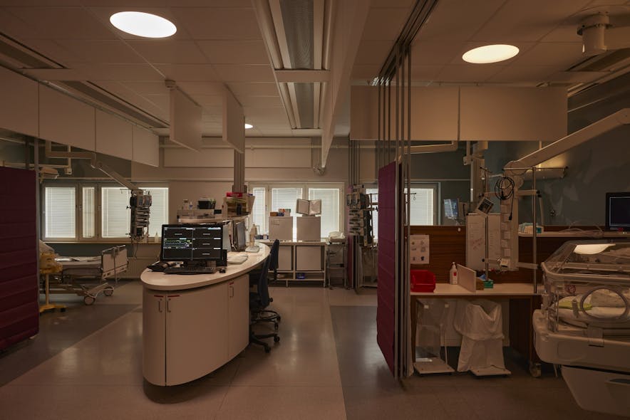 A third light scene in the same area of the Uppsala neonatal intensive care unit.