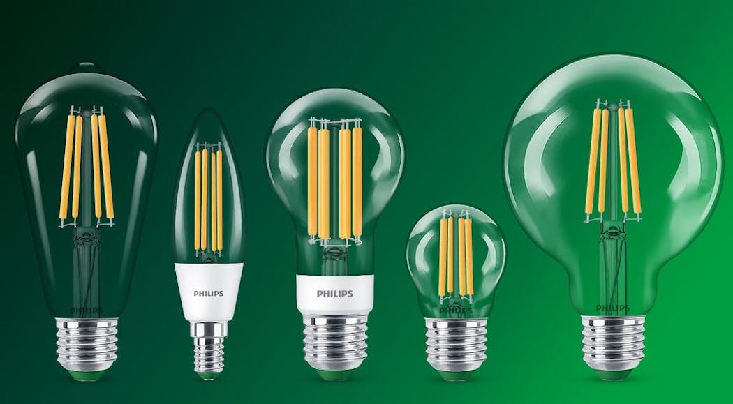 Announcing new LED lamps such as Signify&rsquo;s MASTER line above might seem like a throwback in an era of high-tech connected lighting, but it&rsquo;s notable that LED light sources continue to get more efficient.