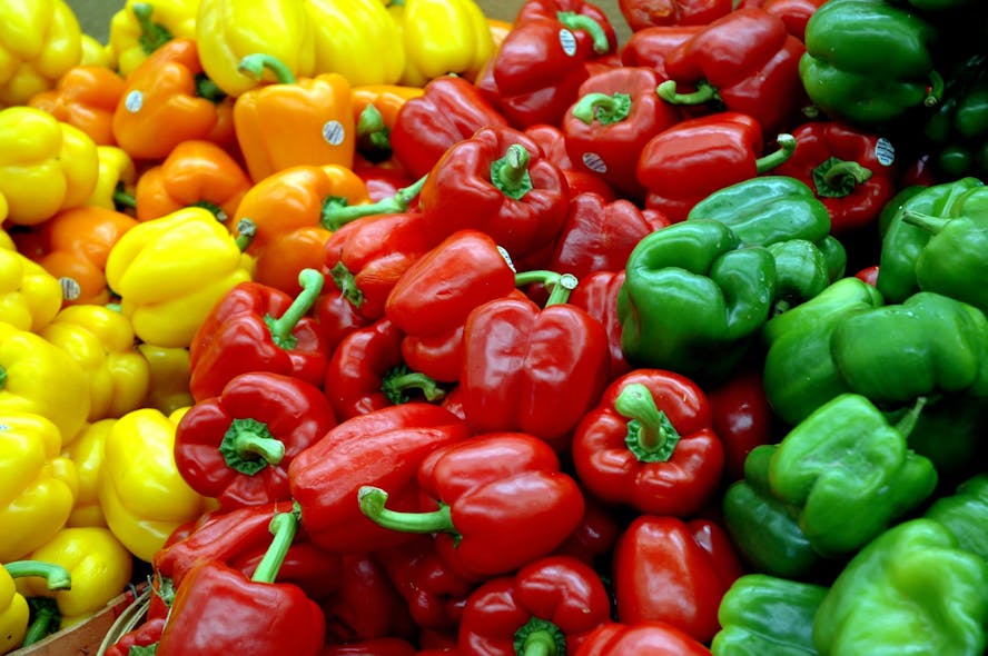 These harvested peppers look good all bunched together, but you wouldn&rsquo;t want to grow them that close to each other. Far-red light can help keep them apart, according to horticultural lighting specialists at Fluence.