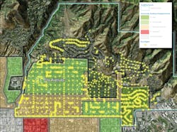 FIG. 4. Comparing presence of streetlights in the redlined (top) versus non-redlined neighborhoods (bottom). FIG. 4. Comparing presence of streetlights in the redlined (top) versus non-redlined neighborhoods (bottom).
