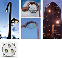 To preserve the aesthetics of Phoenix’s Native American–inspired Central Avenue Medallions while reducing maintenance demands, Crossroads LED converted more than 650 decorative HPS fixtures along the iconic roadway to Prestige Series DSC luminaires. To preserve the aesthetics of Phoenix’s Native American–inspired Central Avenue Medallions while reducing maintenance demands, Crossroads LED converted more than 650 decorative HPS fixtures along the iconic roadway to Prestige Series DSC luminaires.