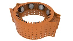 FIG. 3. Trimetric view of heat sink/uplight module including individual off-the-shelf optics. FIG. 3. Trimetric view of heat sink/uplight module including individual off-the-shelf optics.