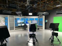 KERO-TV news set with Brightline lighting complement KERO-TV news set with Brightline lighting complement