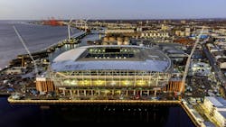 The renovation mix is higher, but new builds also factor into the revenue at Fagerhult, such as at Everton Stadium, under construction in Liverpool, England. Three of the group&rsquo;s companies have combined to provide LED lighting both inside and outside the venue.