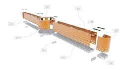 FIG. 6. Exploded view of standard, stand-alone Sparkle luminaire with numbered components. FIG. 6. Exploded view of standard, stand-alone Sparkle luminaire with numbered components.