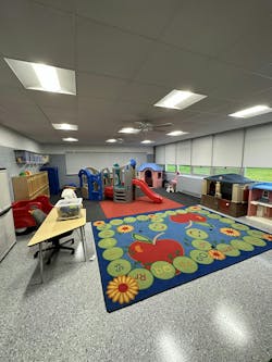 Early childhood education classrooms provide a more consistent lighting environment for young students, without flicker and lighting variations that may exacerbate hyperactivity.