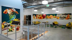 Luminis Hollowcore LED high-bay pendant in library operations center Luminis Hollowcore LED high-bay pendant in library operations center